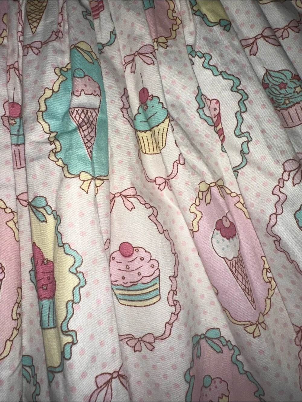 NWT Lil Cactus Girls' Pastel Cupcake & Ice Cream Smocked Dress - White & Pink